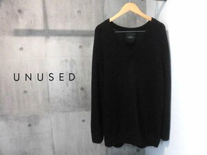 UNUSED アンユーズド US1186 5G V-Neck Knit アルパカ混 ニット Vネック セーター2/黒 ブラック/メンズ/定価35200円