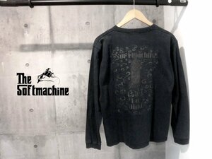 SOFTMACHINE ソフトマシーン ロゴ刺繍 長袖TシャツM/タトゥープリント ロンTee/黒 ブラック/メンズ