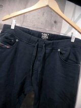 DIESEL ディーゼル 5ポケット スウェットパンツM/紺 ネイビー/メンズ/ソフトデニムパンツ スウェットデニム_画像8