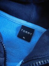 TOMMY トミー/背面ビッグフラッグ フルジップ スウェット パーカーXL/ジップパーカー/ジップアップ フーディ/ネイビー/メンズ_画像7