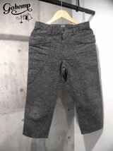 GOHEMP/ゴーヘンプ/GO HEMP/VENDOR PANTS ベンダーパンツW30/リネン混 ネップ地 クロップドパンツ/メンズ/日本製/程度良好_画像1