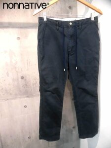 NONNATIVE ノンネイティブ DWELLER ANKLE CUT PANTS C/P ARMY CORD STRETCH ストレッチ クロップドパンツ1/紺/NN-P2365/メンズ/日本製