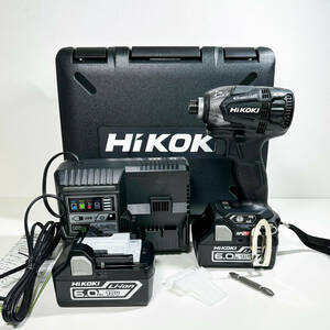 ◆ほぼ未使用◆ ハイコーキ HiKOKI 18V コードレス インパクトドライバ WH18DDL2 (2LYPK) (B) ブラック 電動工具 【3344】