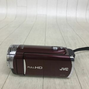 B1671 動作品 JVC Everio GZ-E117-R ビデオカメラ 通電 撮影 再生OK 簡易動作確認済み 現状品 16GB Panasonic SDカード付き