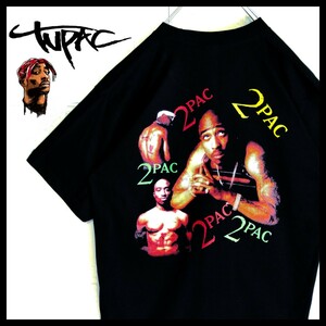 《2PAC(トゥーパック)》Tシャツ　ラップ　ヒップホップ　USA製　90s　黒