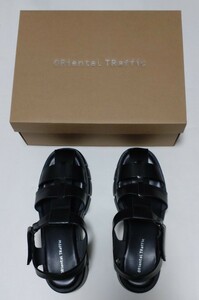 1回使用「ORiental TRaffic/オリエンタルトラフィック」厚底ワイドストラップグルカサンダル　サイズLL(25.0-25.5)