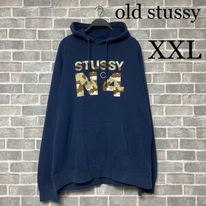 old stussy ステューシー 迷彩 カモフラ プルオーバーパーカー No.4 XXL ビッグサイズ USA製