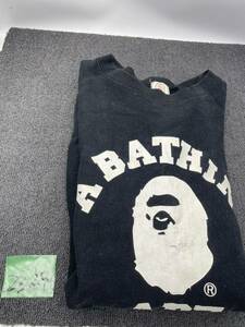 A BATHING APE ア ベイシング エイプ スウェット トレーナー サイズM ブラック ファッション メンズファッション ブランド 猿顔 猿 u2324