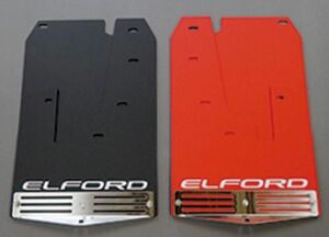 デリカD:5後期車用☆マッドフラップ（レッド）☆エルフォード☆ELFORD☆