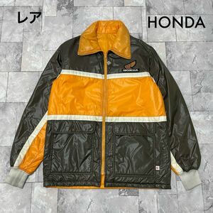 レア HONDA ホンダ ナイロンジャケット 中綿 nylon ワッペンロゴ レトロ オールド 非売品 企業物 バイク サイズM 玉SS1460