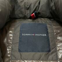 TOMMY HILFIGER トミーヒルフィガー Down Vest ダウンベスト ナイロン ジップアップ 刺繍ロゴ 裾ドローコード チャコールグレー 玉SS1469_画像2