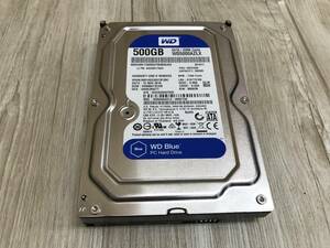 #0411-0815−14動作確認済み WesternDigital PC Hard Drive (WD Blue) 500GB SATA HDD / WD5000AZLX / 3.5インチ 発送サイズ:60予定