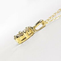 【新品・未使用】1円～最落無 天然ダイヤモンド 計0.26ct,K18YG 胸元をキュートに飾る フラワーデザイン ダイヤモンド ペンダント_画像6