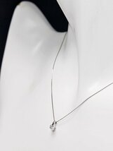 【新品・未使用】1円～最落無 天然一粒ダイヤモンド 0.41ct,プラチナ どんな装いにもぴったり シンプルデザイン ダイヤモンド ペンダント_画像2