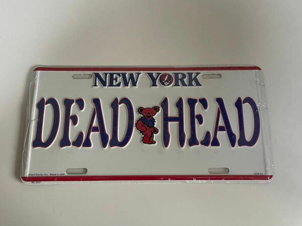 Grateful Dead グレイトフル・デッド デッドベア ナンバープレート 看板 ニューヨーク
