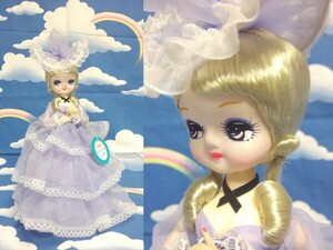 昭和レトロ 当時物 SUN オルゴール人形 高さ 約30cm 台座付き 稀少 ポーズ人形 レースドレス ブロンド アンティーク キャラクタードール