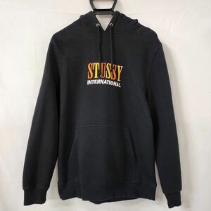 STUSSY ステューシー パーカ ブラック 黒 スウェット ロゴ メンズ レディース S プルオーバー フーディー 裏起毛 パーカー【NK5314】