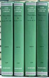 r0201-1.THUCYDIDES HISTORY OF THE PELOPONNESIAN WAR 全4巻揃い/loeb classical library/トゥキディデス ペロポネソス戦争の歴史/洋書