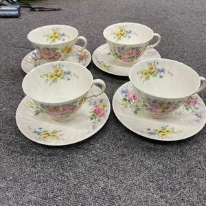 0266 Royal Doulton カップ＆ソーサー 4客セット ARCADIA ロイヤルドルトン アルカディア コーヒーカップ 