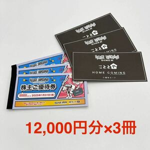 ヴィレッジヴァンガード株主優待券36,000円分＋ダイナー、こととや優待カード3枚　有効期限2025年1月31日まで