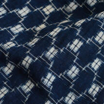 古布藍染木綿絣生地ジャパンヴィンテージファブリックテキスタイルリメイク素材 japanese fabric vintage cotton indigo kasuri textile_画像6