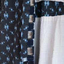 野良着古着絣生地着物ジャケット木綿ジャパンヴィンテージリメイク素材昭和 noragi jacket kasuri fabric kimono cotton japan vintage_画像5