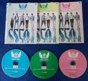 #4 02643 送料無料 SS501'S FIVE MEN'S FIVE YEARS IN 2005～2009 全3巻セット ディスクとジャケットのみ【レン落ち】