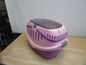 N074* small animals carrier pet Carry pico cat Carry Richell Ricci .ru purple cat,..., small size dog * secondhand goods 