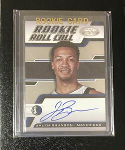 2018-19 Panini Certified Jalen Brunson RC Autograph 直筆サイン Rookie Roll Call 祝オールスター