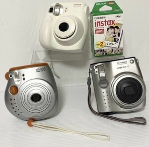 1円スタート【3個】FUJIFILM instax mini 7S 他 cheki チェキ カメラ まとめて ジャンク セット まとめ 新品フィルム付