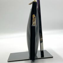 1円【新品未使用】YVES SAINT LAURENT YSL イヴサンローラン セカンドバッグ クラッチバッグ ロゴ レザー 本革 メンズ ゴールド金具_画像3