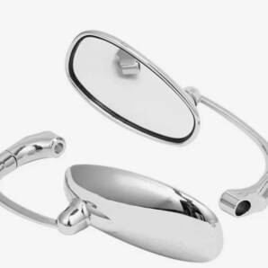 【送料無料】バイク オートバイ バックミラー バレンミラー ティアドロップ メッキ PCX CT125 ハンターカブ GB350 クロスカブ スーパーカブ