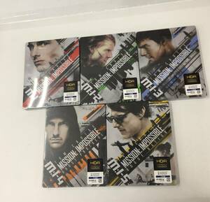 △【T405】シュリンク未開封品 Mission: Impossible ミッション：インポッシブル 4K ULTRA HD スチールブック仕様 Blu-ray 5巻セット△