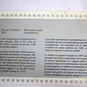 未使用品★希少 1985 Royal Canadian Mint カナダ ロイヤルカナディアンミント プルーフセット コインセット 記念コイン ハードケース付の画像4
