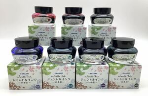 72 万年筆 インク まとめ7点 SAILOR セーラー Jentle Ink ジェントルインク 四季彩 奥山 山鳥 匂菫 時雨 海松藍 土用 ガラス瓶