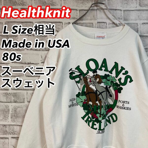 激レア80sスウェット★Healthknit ヘルスニット USA製 80s vintage スーベニア スウェット 美品 古着