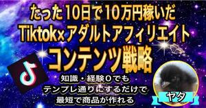 【2023年 副業】たった10日で10万円稼いだTiktok×アダルトアフィリエイトコンテンツ戦略！Tiktokで稼ぐ方法★SNS 在宅★ 