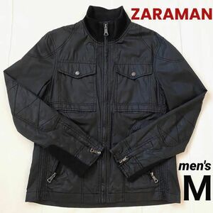 最終値下げ【ZARA MAN スタンドカラーブルゾン】メンズ M 黒 アウター