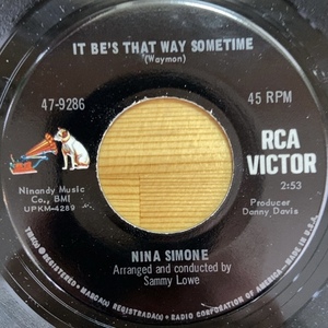 NINA SIMONE IT BE'S THAT WAY SOMETIME 45's 7インチ