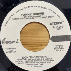 DON THOMPSON FANNY BROWN 45's 7インチ