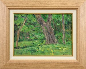 Art hand Auction 松永登夏季植物园油画 [真品保证] 绘画 - 北海道画廊, 绘画, 油画, 自然, 山水画