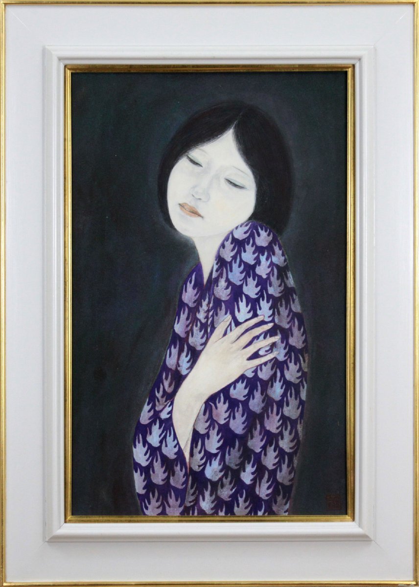 Kuniaki Nakano Shijima Japanese painting [authenticity guaranteed] Painting - Hokkaido Gallery, painting, Japanese painting, person, Bodhisattva