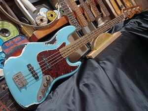 Vintage Reproduction Relic Custom Vintage Multilayer DaphneBlue Jazz Bass レリック ＆ エイジド VintageCapacitor VintageWier