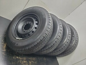 195/80R15 107/105L LT ラジアル 夏タイヤ サマータイヤ 4本 ハイエーススチール付き 15インチ 6J 139.7 送料全国一律 T1098