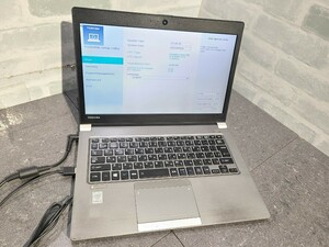 【ジャンク品】管1Y206 TOSHIBA dynabook R63/P PR63PBAA347AD71 CPU core i5-5300U Bios起動OK SSDなし、メモリー2GB、バッテリー有り