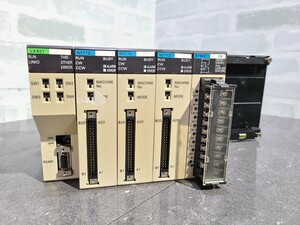 【中古動作品】管1Y244 OMRON シーケンサ LK401 PCリンクユニット/NC112(3個)位置制御ユニット/B7A22 インターフェースユニット