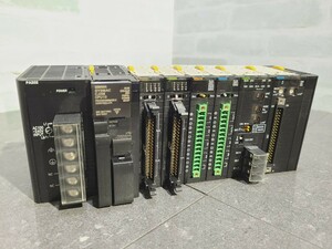 【中古動作品】管1Y254 OMRON シーケンサ PA202電源ユニット/SYSMAC CJ2M CPU13/ID232入力ユニット/OD233/B7A14/B7A22/CLK23/NC233 