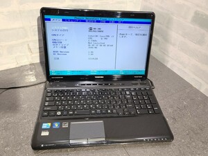 【現状品】管1Y297 TOSHIBA dynabook T560/58AB PT56058ABFB CPU core i7-740QM Bios起動OK HDD無し、メモリー2GB、バッテリー有り