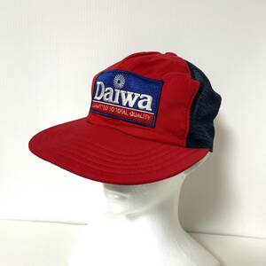 80s 90s Daiwa DAIWA сетчатая кепка зажим задний красный темно-синий регистрация название есть 