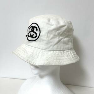 ステューシー バケット ハット STUSSY SS Link Bucket Hat 帽子 ホワイト S/Mサイズ 132726 USA企画